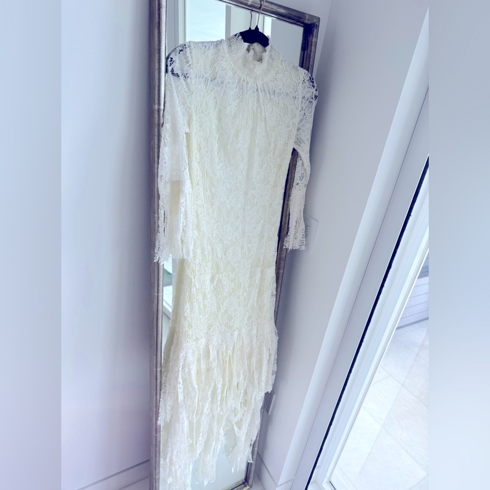 Alexis white lace dress